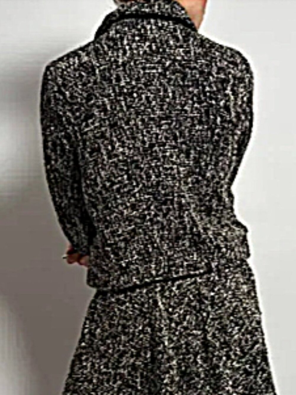 JASON WU Long Sleeve Tweed Collared Cropped Snap Front Blazer Jacket--NWT--2 - Picture 4 of 16